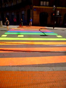 Bilbao - Rainbow pedestrian crossing 2
