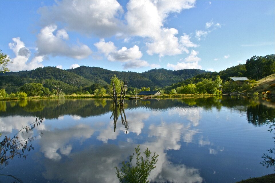 Reflection mountain scenic