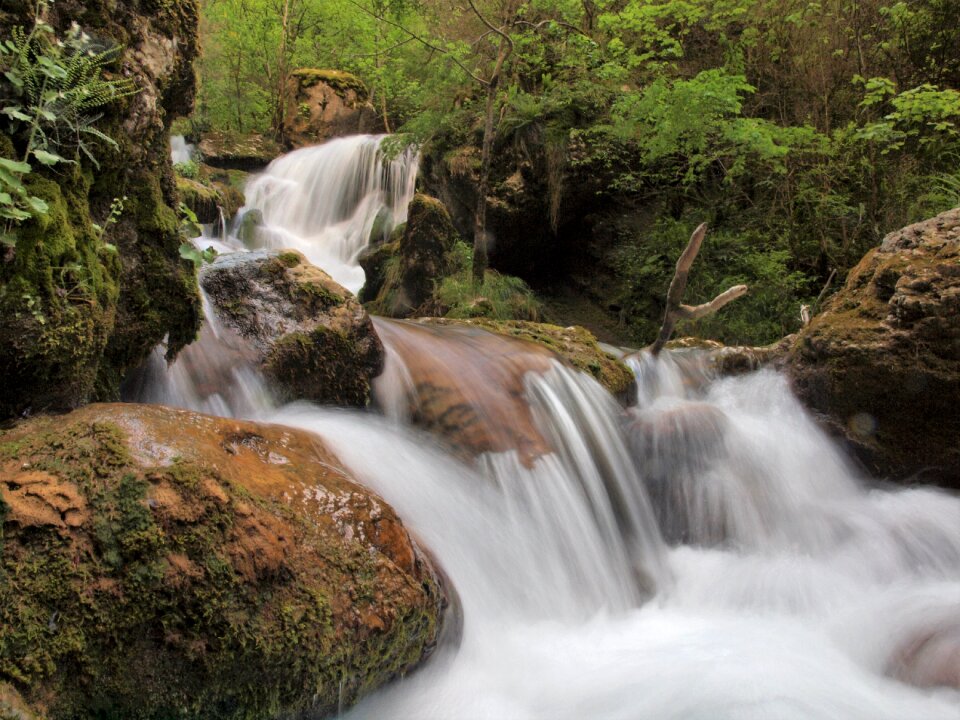 Waterfall mountain freshness photo