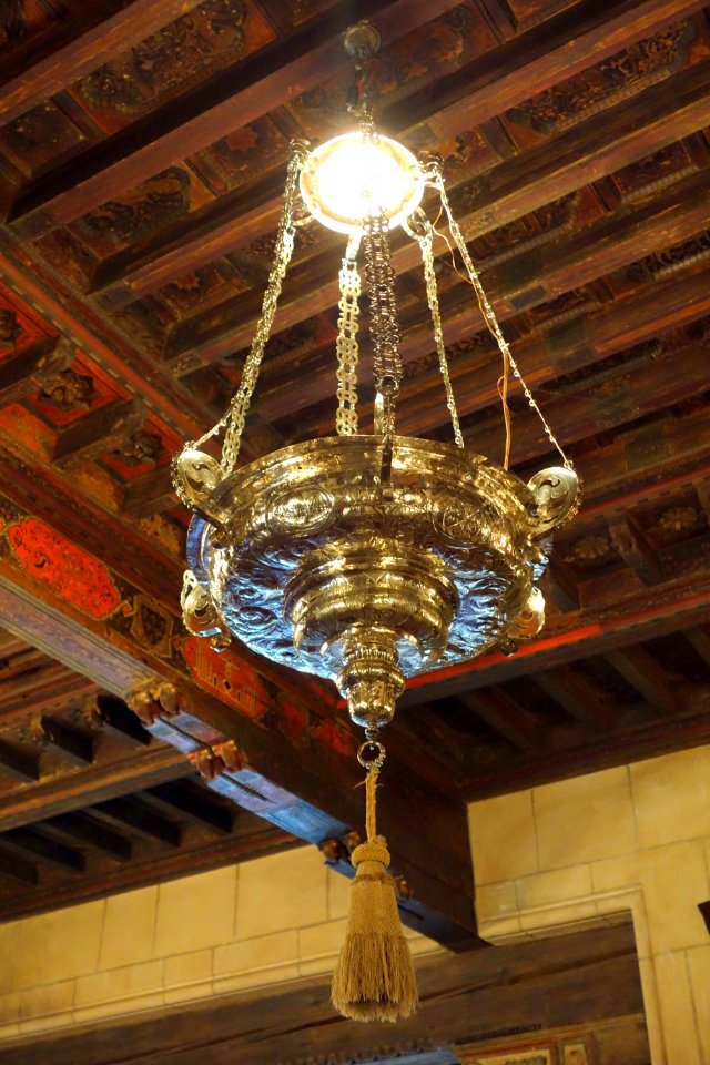 Billiard Room ceiling - Hearst Castle - DSC06292