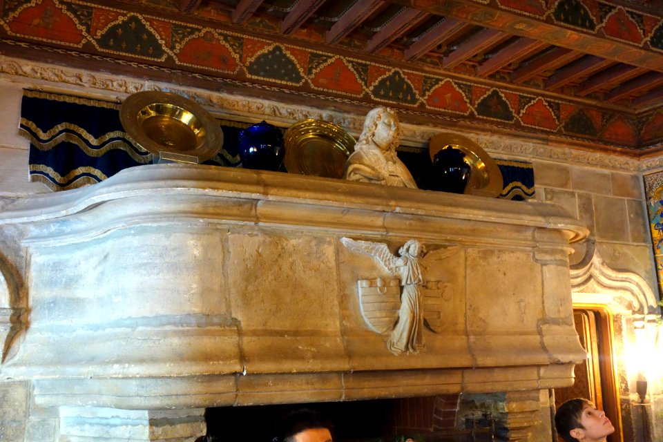Billiard Room fireplace - Hearst Castle - DSC06302