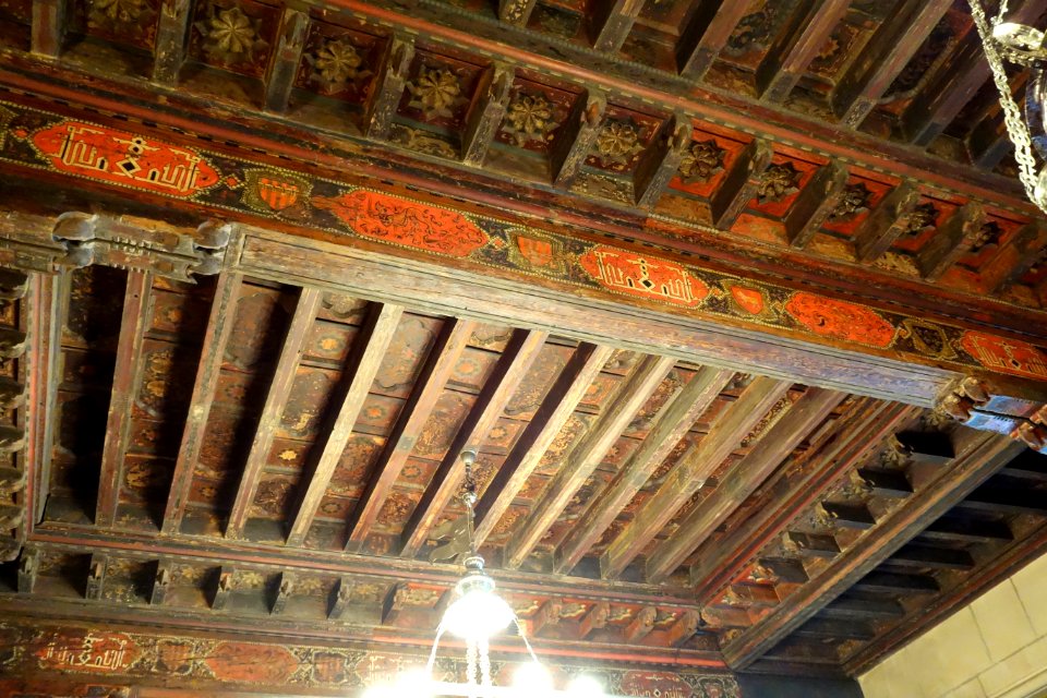 Billiard Room ceiling - Hearst Castle - DSC06305
