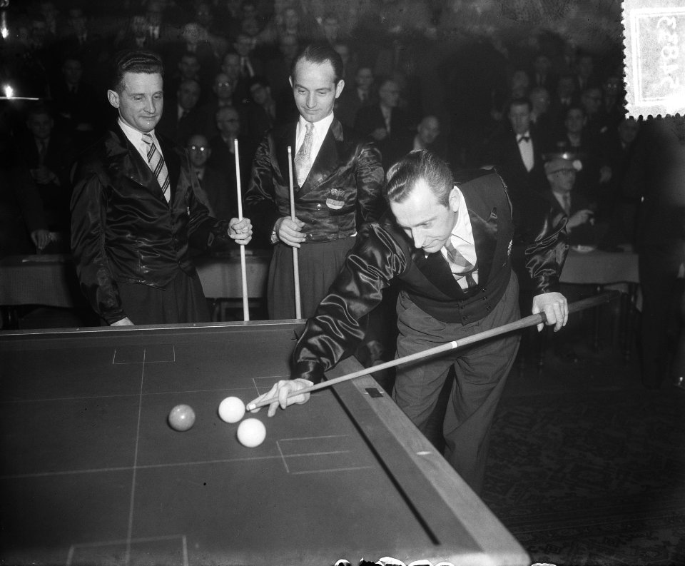Biljarten laatste dag. Walter Lütgethman (DEU), August Tiedtke (DEU), Henk Metz (NED), Bestanddelen 905-4833