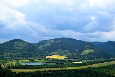 Mountains valleys clouds photo