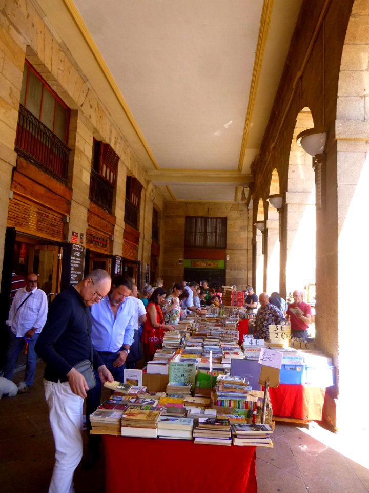 Bilbao - Plaza Nueva, mercadillo dominical, puestos de libros 05