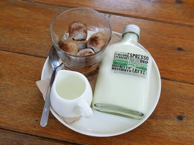 Cafe caffeine milk