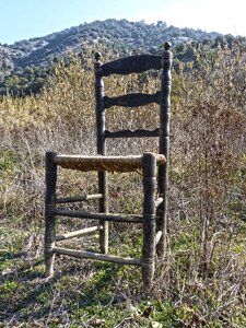 Ramshackle broken broken chair