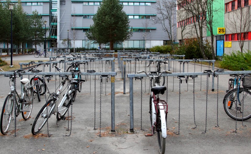 Bicycle racks Linnanmaa Oulu 20151010