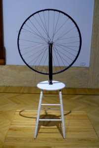 Bicycle wheel by Marcel Duchamp, 1913, this version 1964 - Galleria nazionale d'arte moderna - Rome, Italy - DSC05467