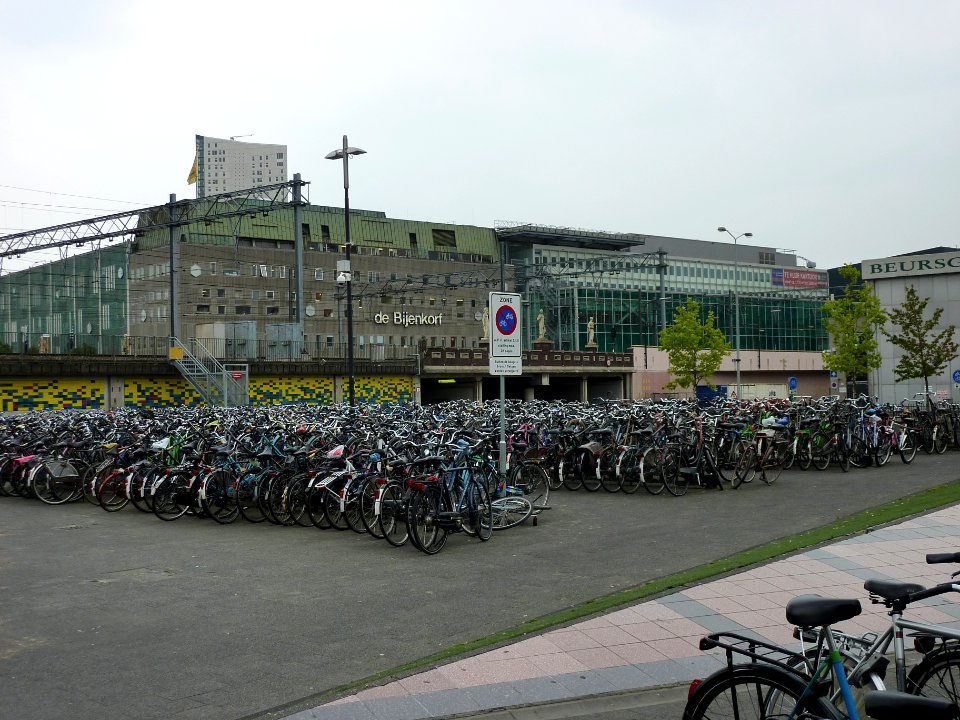 Bicycles parking in Eindhoven