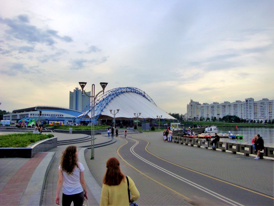 Bike path near Svisloch river in Minsk - 2014 AD