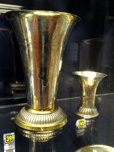 Biedermeier cups - Abraham Wilhelm Ihander, Vaasa, 1843-1879 - Fredrik Tiander, Loviisa, 1836 - National Museum of Finland - DSC03988