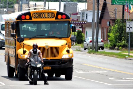 Biker in Schenectady, New York