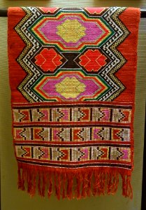 Big Lotus, Tujia people, China, cotton brocade - Sichuan Provincial Museum - Chengdu, China - DSC04731