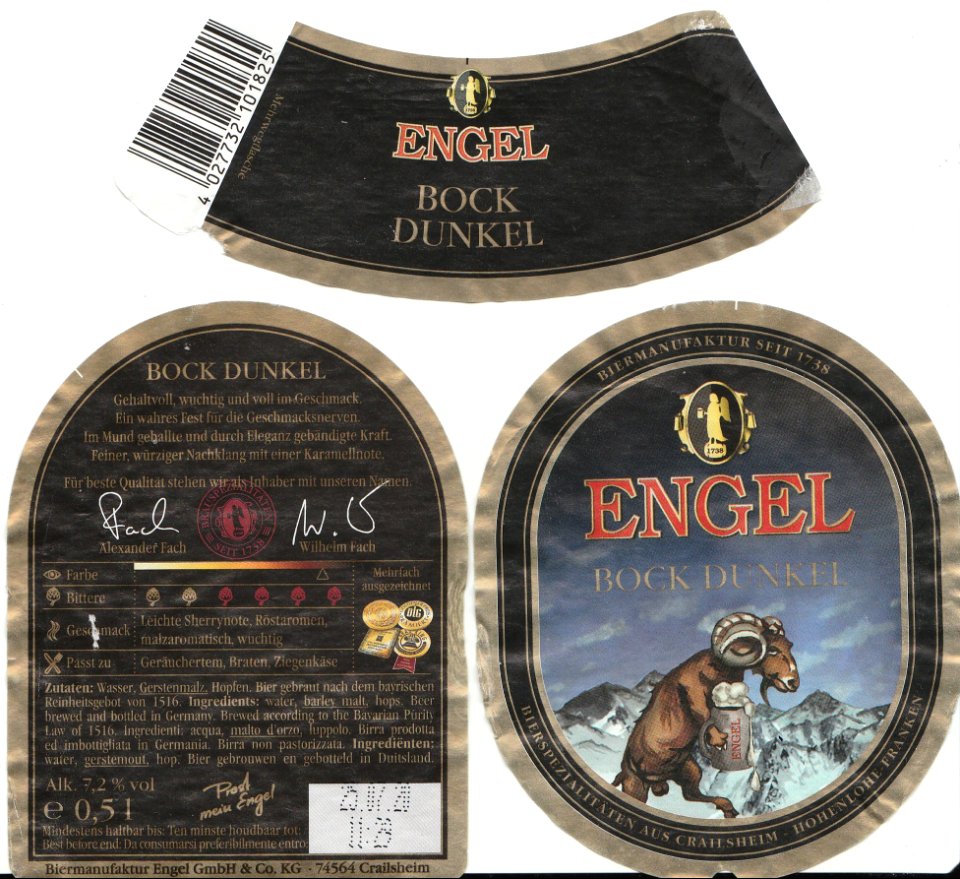 Biermanufaktur Engel GmbH - Engel Bock Dunkel