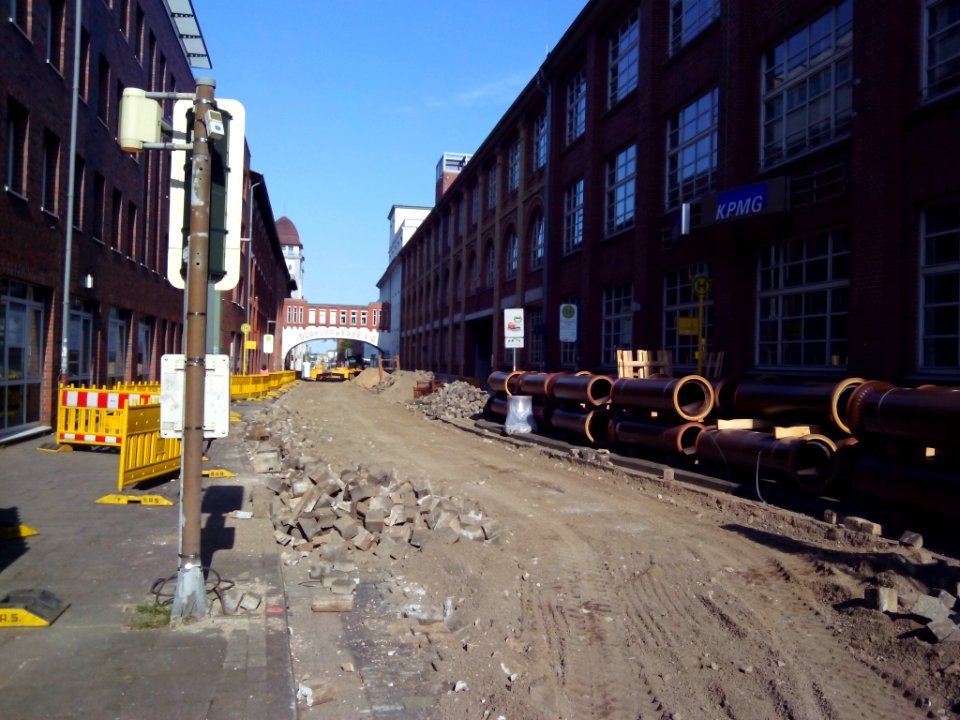 Bielefeld Nikolaus-Dürkopp-Straße während der Baumaßnahmen im Sommer 2015