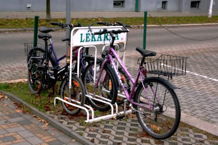 Bicycle racks Fahrradstaender in Franzensbad Tschechien