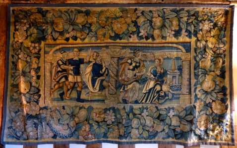 Biblical scene, probably Flemish, 1580-1610, wool and silk - Packwood House - Warwickshire, England - DSC09006