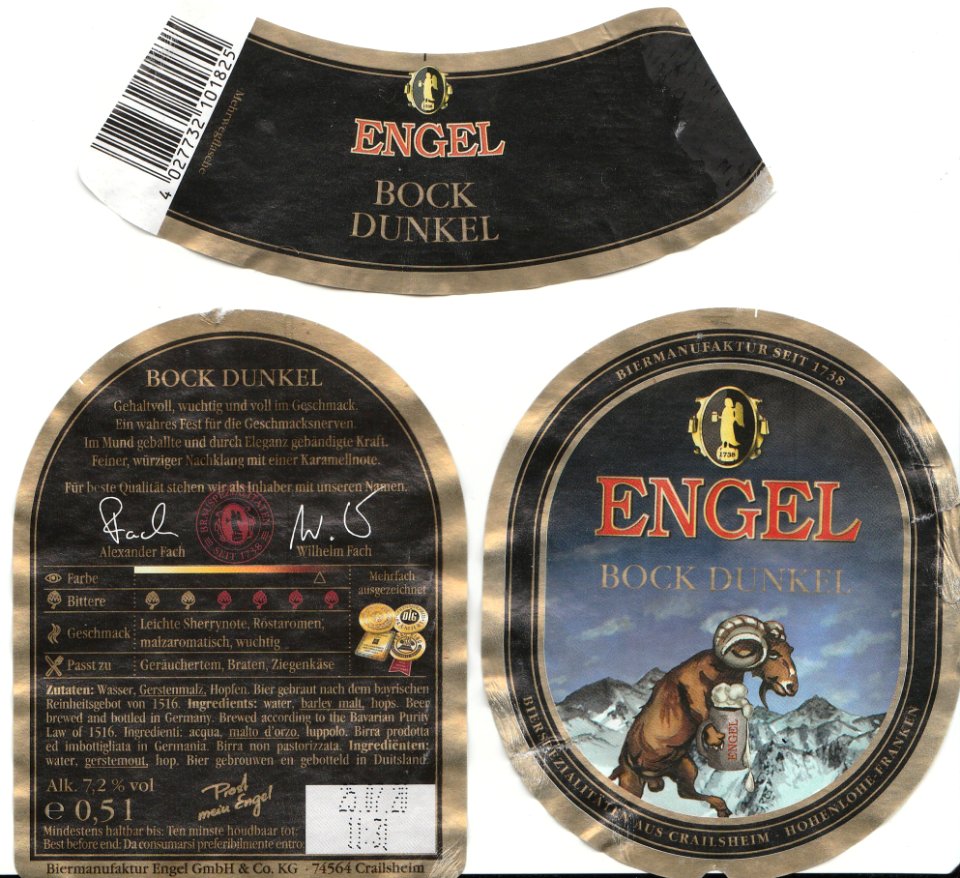 Biermanufaktur Engel - Engel Bock Dunkel