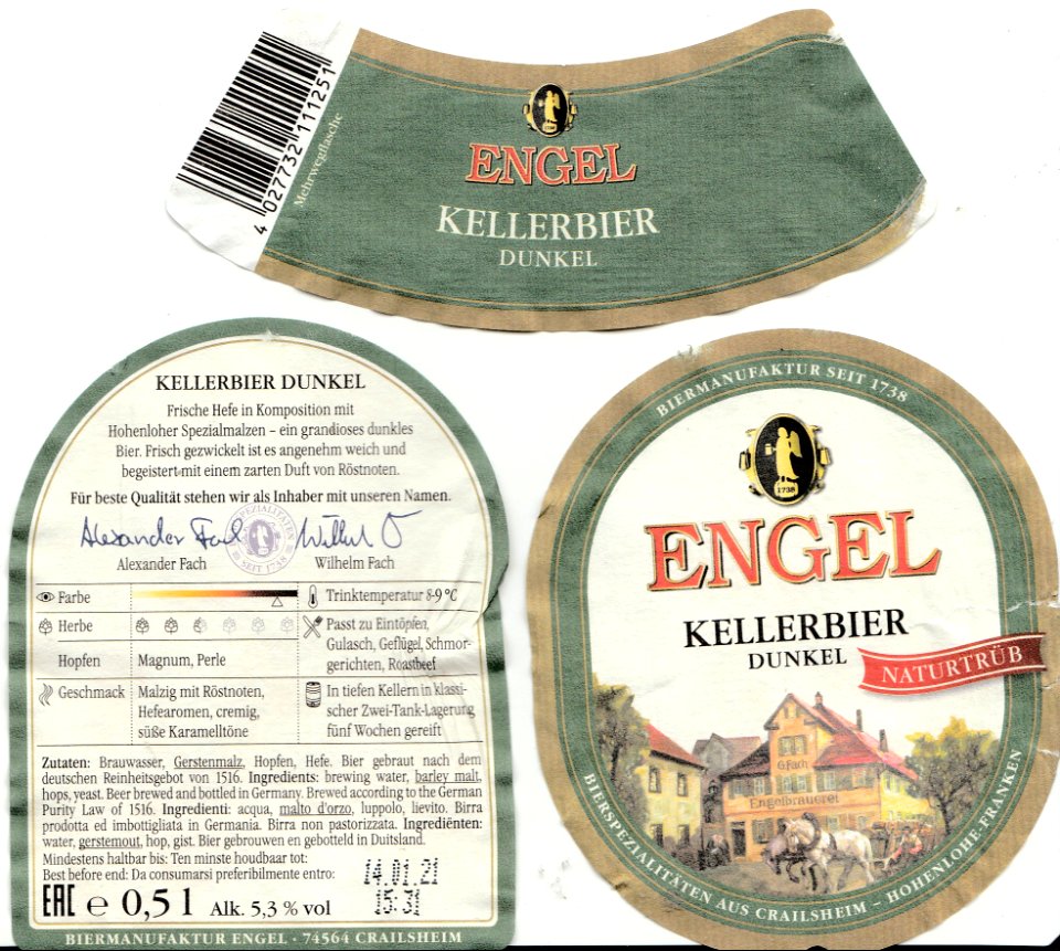 Biermanufaktur Engel GmbH - Engel Kellerbier Dunkel