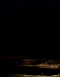 Big Dipper over Sandvik - in headlights photo