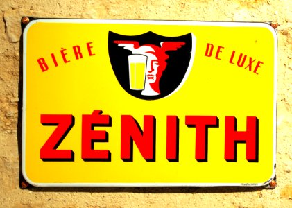 Bière de Luxe Zenith, enamel sign