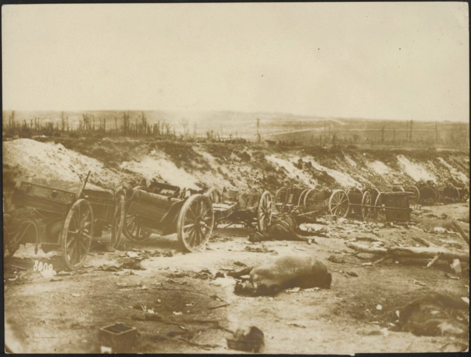 Bij Cléry vernietigde Engelsche batterij, Bestanddeelnr 158-1733