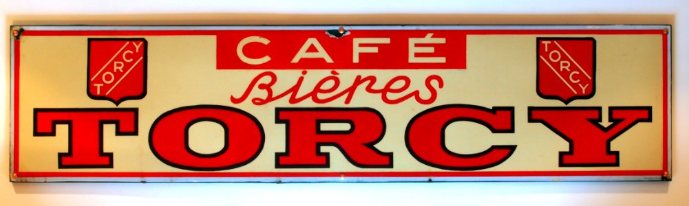 Bières Torcy enamel sign