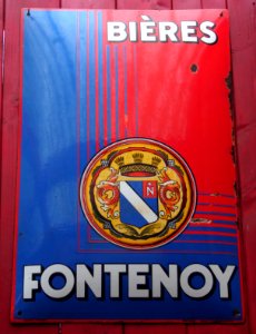 Bières Fontenoy enamel advertising sign