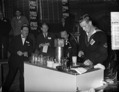 Biertapwedstrijden A. J. Verkerk en R. Bergers eerste, Bestanddeelnr 907-3584