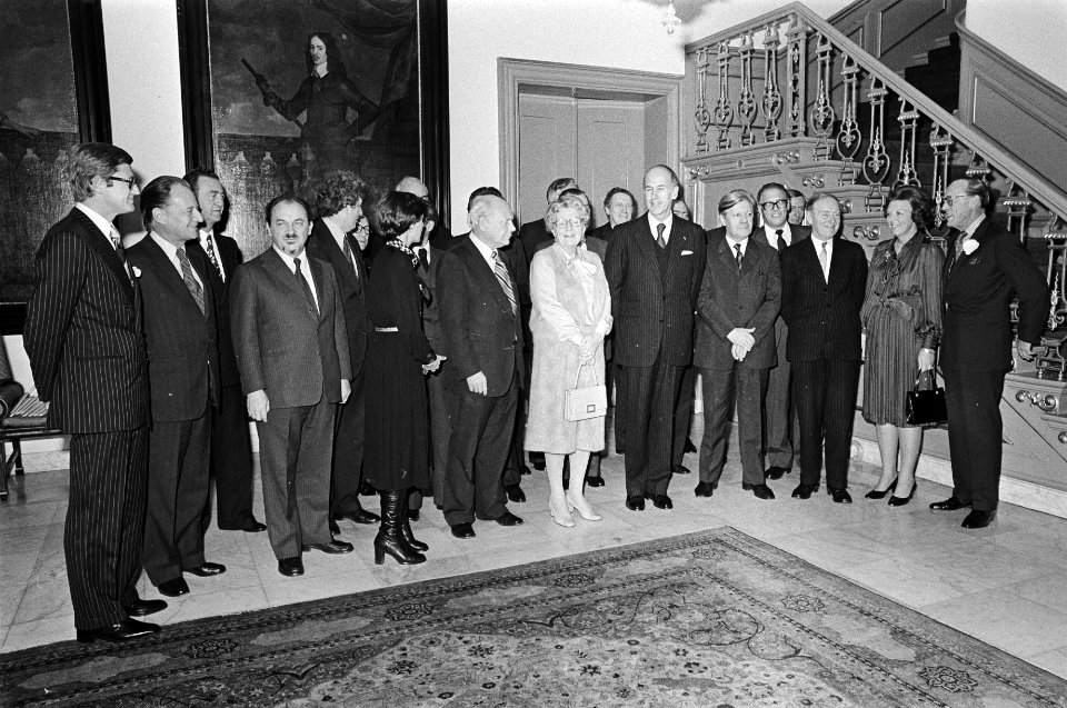 Bijeenkomst regeringsleiders EG in Den Haag v.l.n.r. Pieter, , Jorgensen, Mar, Bestanddeelnr 928-9117