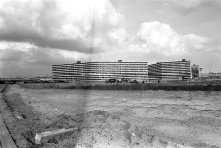 Bijlmermeer, Amsterdam krijgt NS-station Bijlmermeer flats e.d., Bestanddeelnr 924-2730