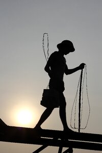 White sunset silhouette