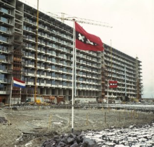 Bijlmermeer flats in aanbouw, Bestanddeelnr 254-8044
