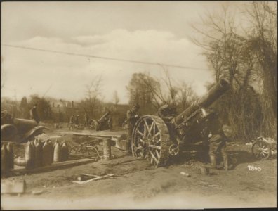 Bij Ham veroverde Engelsche zware batterij, Bestanddeelnr 158-1736