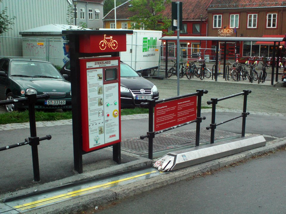 Bike lift in Trondheim