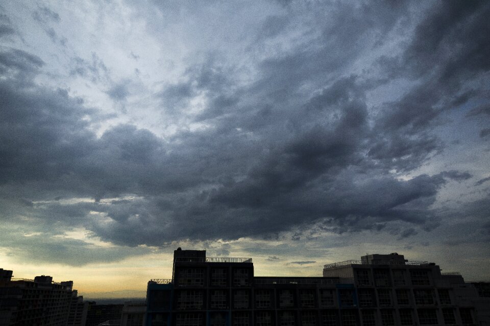 Cloud dark clouds at dusk