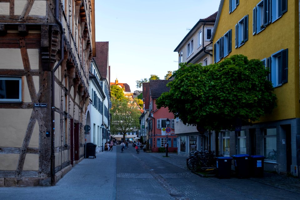 Blick in die Schmiedtorstraße beim Bürgeramt in Tübingen