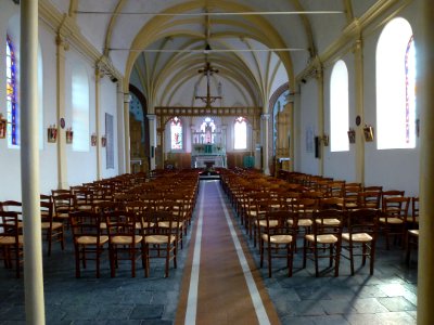Blessy (Pas-de-Calais, Fr) église Saint Omer, nef intérieur