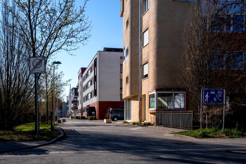 Blick in die Sägemühlenstraße in Tübingen