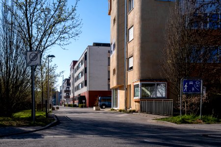 Blick in die Sägemühlenstraße in Tübingen