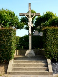 Blessy (Pas-de-Calais, Fr) croix de chemin au hameau de Ham