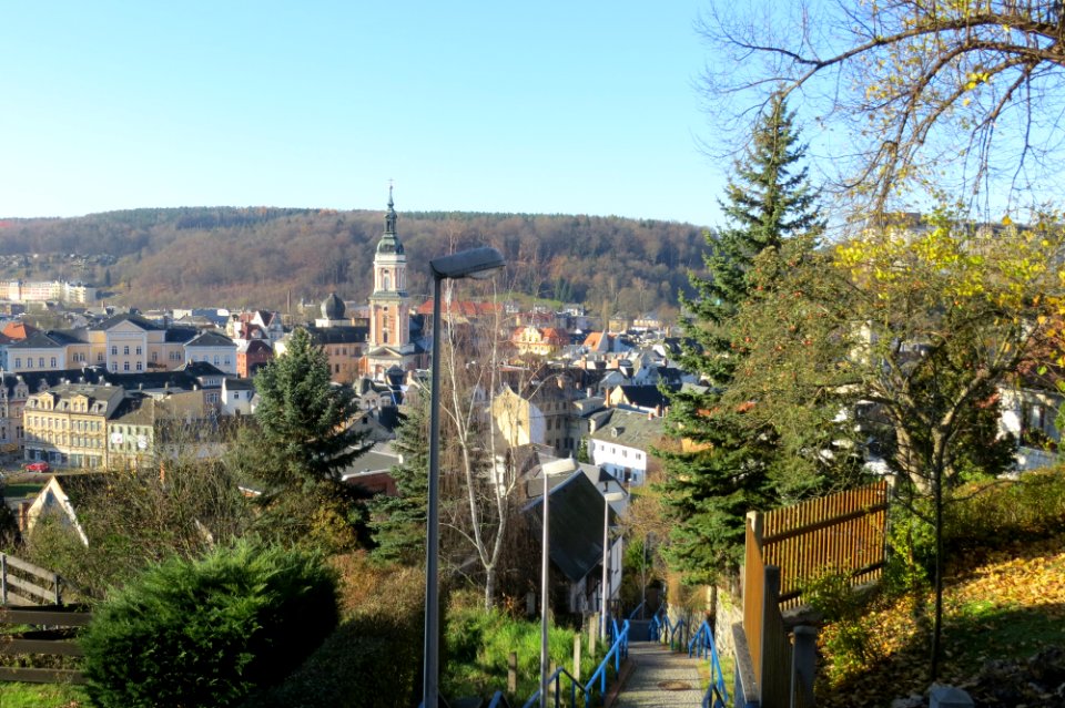 Blick auf Greiz von der Himmelsleiter