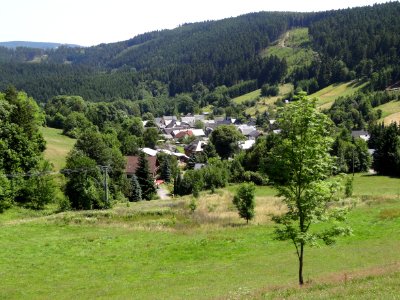 Blick auf Lippelsdorf, Thüringen