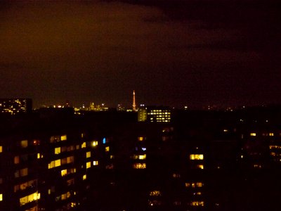 Blick aus dem Hochhaus auf dem Pichelsberg nachts