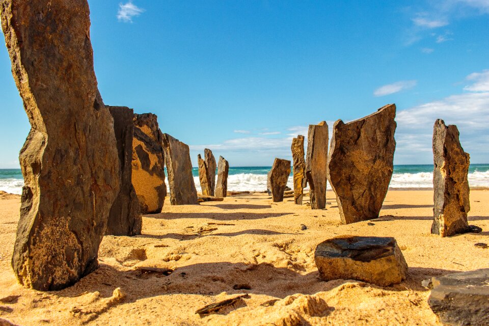 Algarve brown beach brown stone