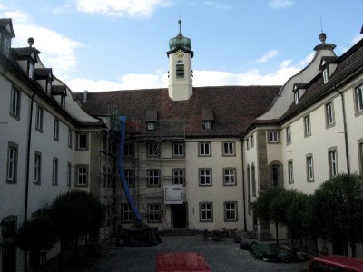 Blick in den Spitalhof in Schwäbisch Hall