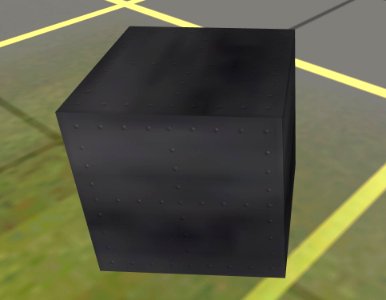 Blender normal mapped cube in Trainz photo