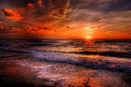 Sunset sea nature