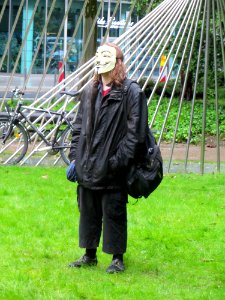 Blockupy 2013 Demonstrant Guy Fawkes